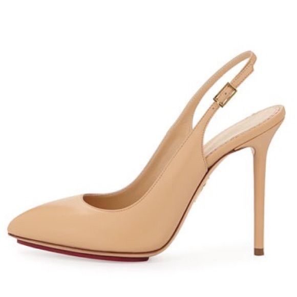 Charlotte Olympia Monroe Leather Slingback Pump 10 - Picture 2 of 9